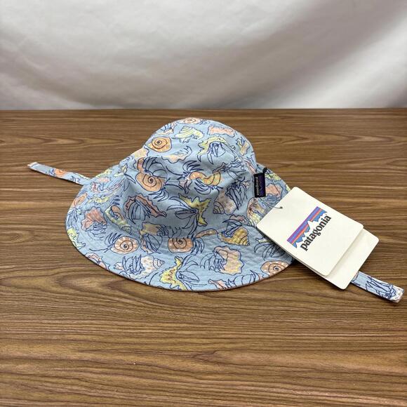 Patagonia Sun Bucket Hat Snail Print Reversible-Baby 24M - Picture 1 of 7